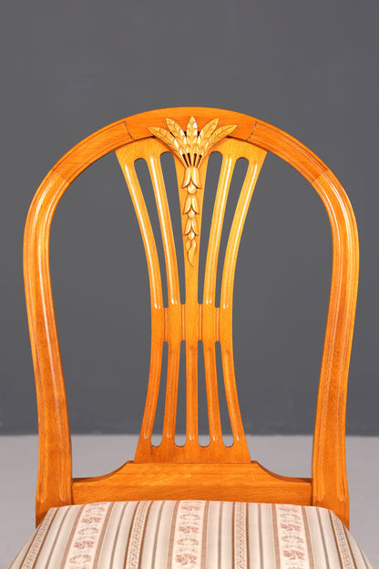 Ensemble de 4 chaises de style gustavien, chaises de cuisine anglaises, chaises de salle à manger de style antique