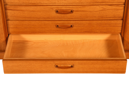 F960 Finish cm Schlichtes Mid Century Sideboard Vintage TV Kommode 60s Schrank Longboard Retro Lowboard