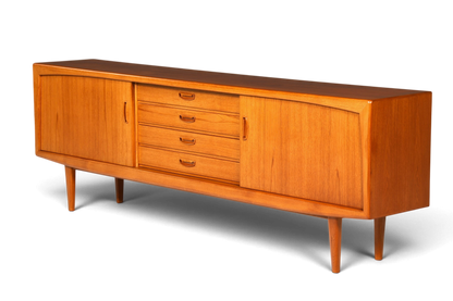 F960 Finish cm Schlichtes Mid Century Sideboard Vintage TV Kommode 60s Schrank Longboard Retro Lowboard