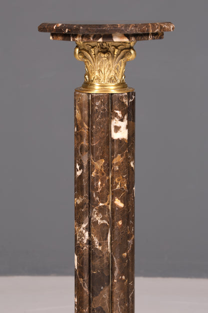Stilvolle Barock Stil Säule Louis XV Marmor Blumensäule Naturstein Sockel Ablage