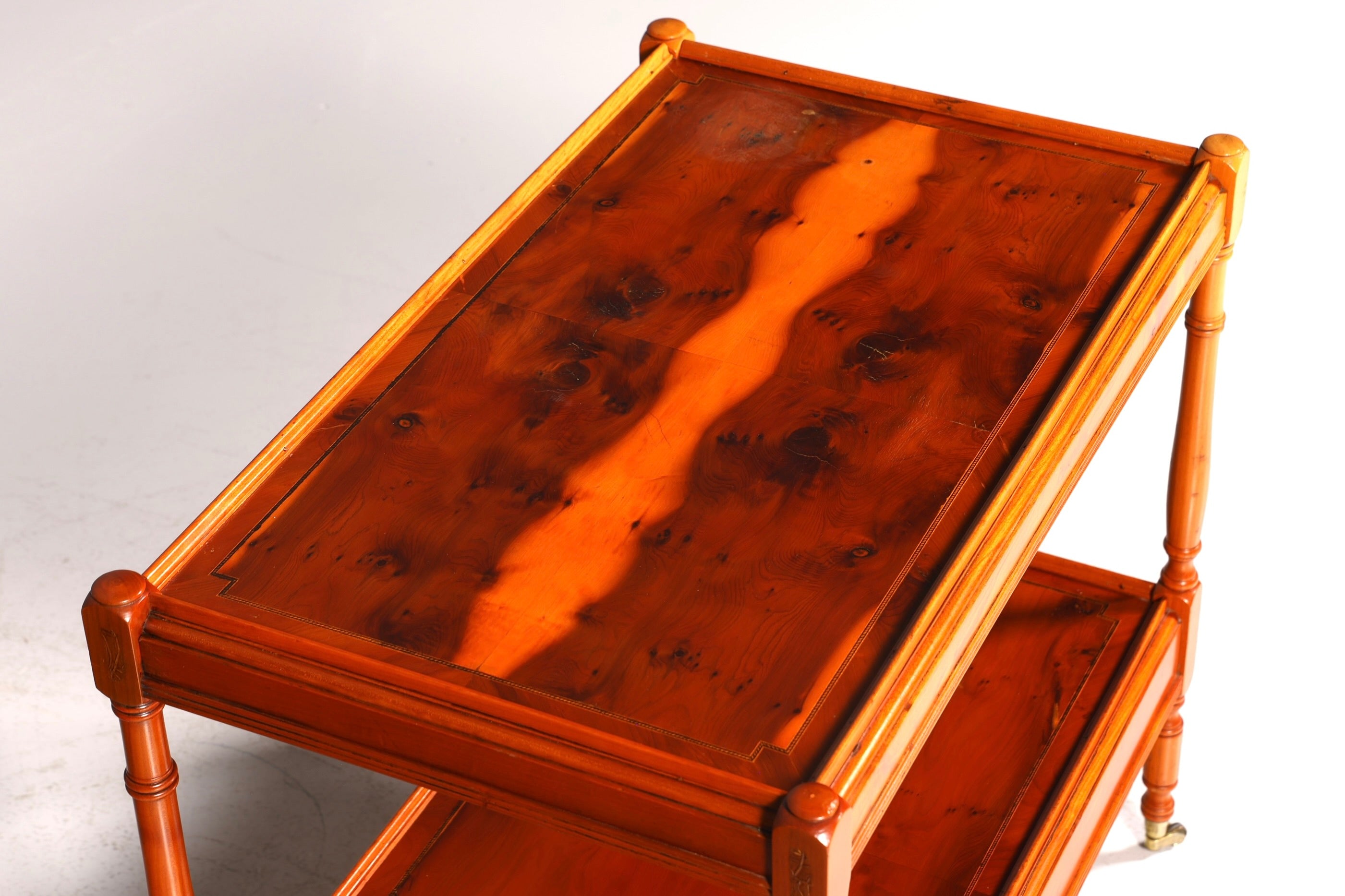 Chariot de service anglais de style antique, style antique, chariot de bar, chariot à thé, table d&