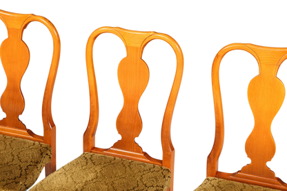 4x Wunderschöne Chippendale Stühle Barock Stil Stuhlset Polsterstuhl Set Küchenstühle Esszimmer Stühle