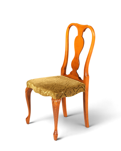 4x Wunderschöne Chippendale Stühle Barock Stil Stuhlset Polsterstuhl Set Küchenstühle Esszimmer Stühle
