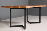 Beeindruckender Nussbaum Tisch 180cm-95cm Esszimmer Tisch Baumkanten Platte massiv Holz Küchentisch