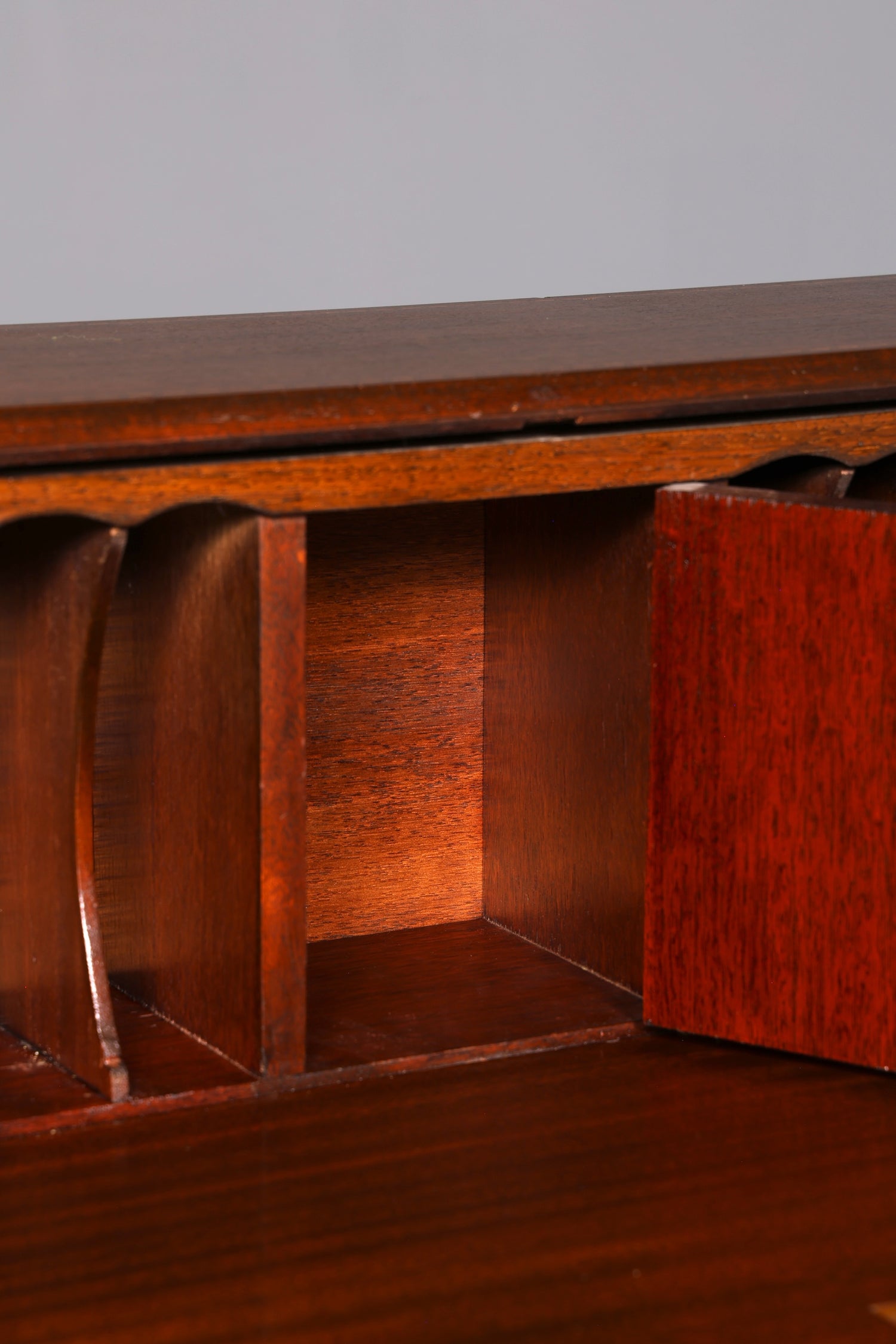 Wunderschöner Englischer Sekretär Schreibkommode Echt Holz Schreibtisch Kommode 60s Vintage