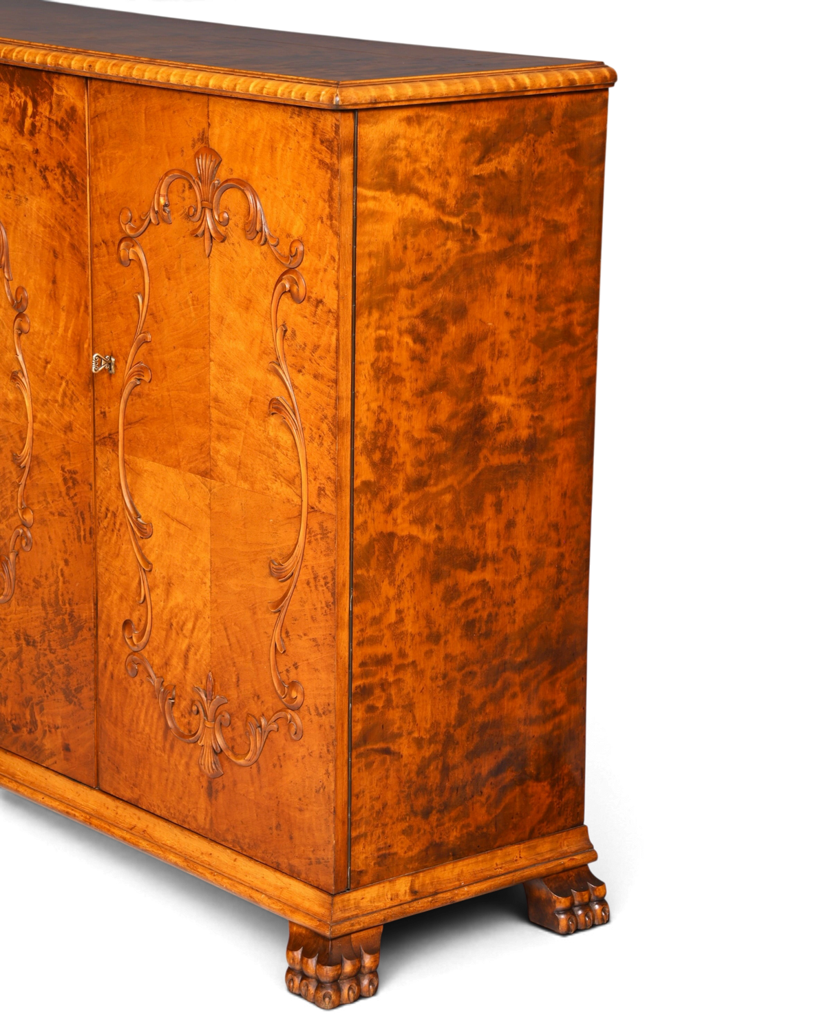 Stilvoller Original Art Deco Schrank Vertiko um 1940 Aktenschrank echt Holz Wäscheschrank Highboard