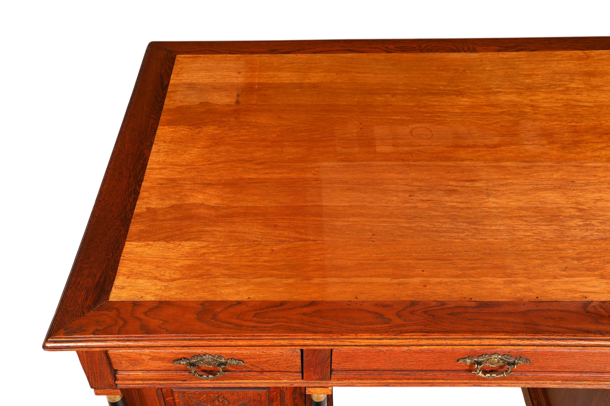 Traumhafter Gründerzeit Schreibtisch Jugendstil Bürotisch echt Holz Antik Office Desk