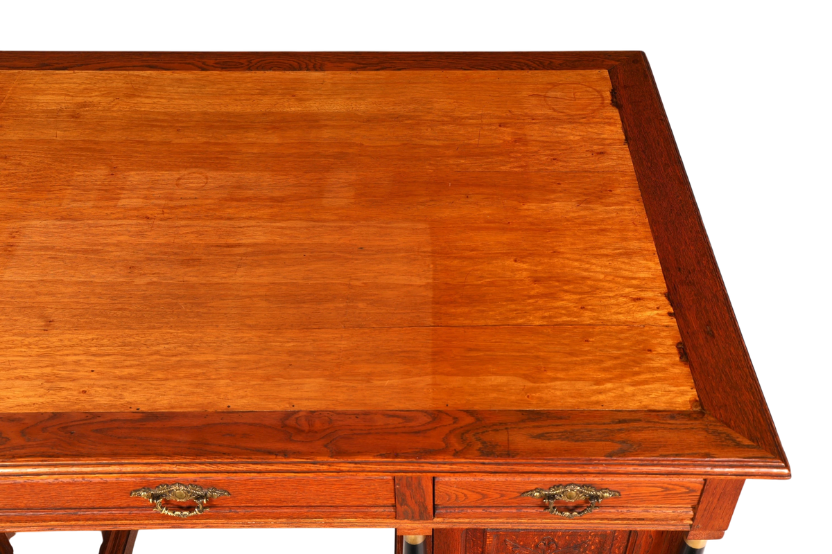 Traumhafter Gründerzeit Schreibtisch Jugendstil Bürotisch echt Holz Antik Office Desk