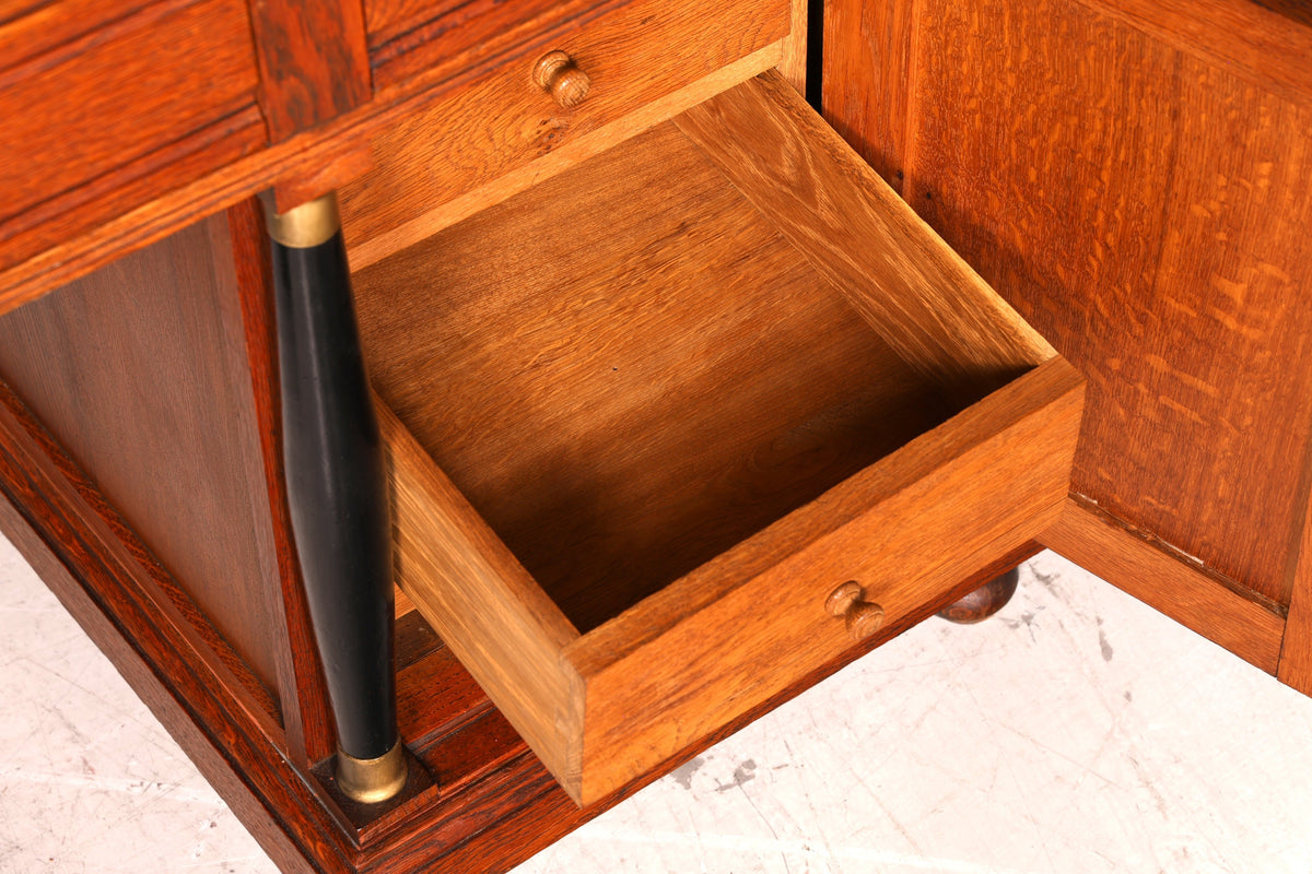 Traumhafter Gründerzeit Schreibtisch Jugendstil Bürotisch echt Holz Antik Office Desk