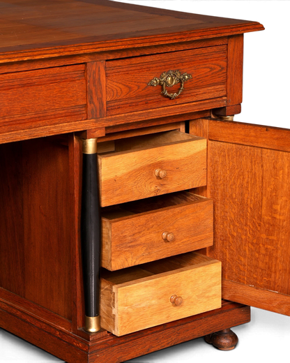 Traumhafter Gründerzeit Schreibtisch Jugendstil Bürotisch echt Holz Antik Office Desk
