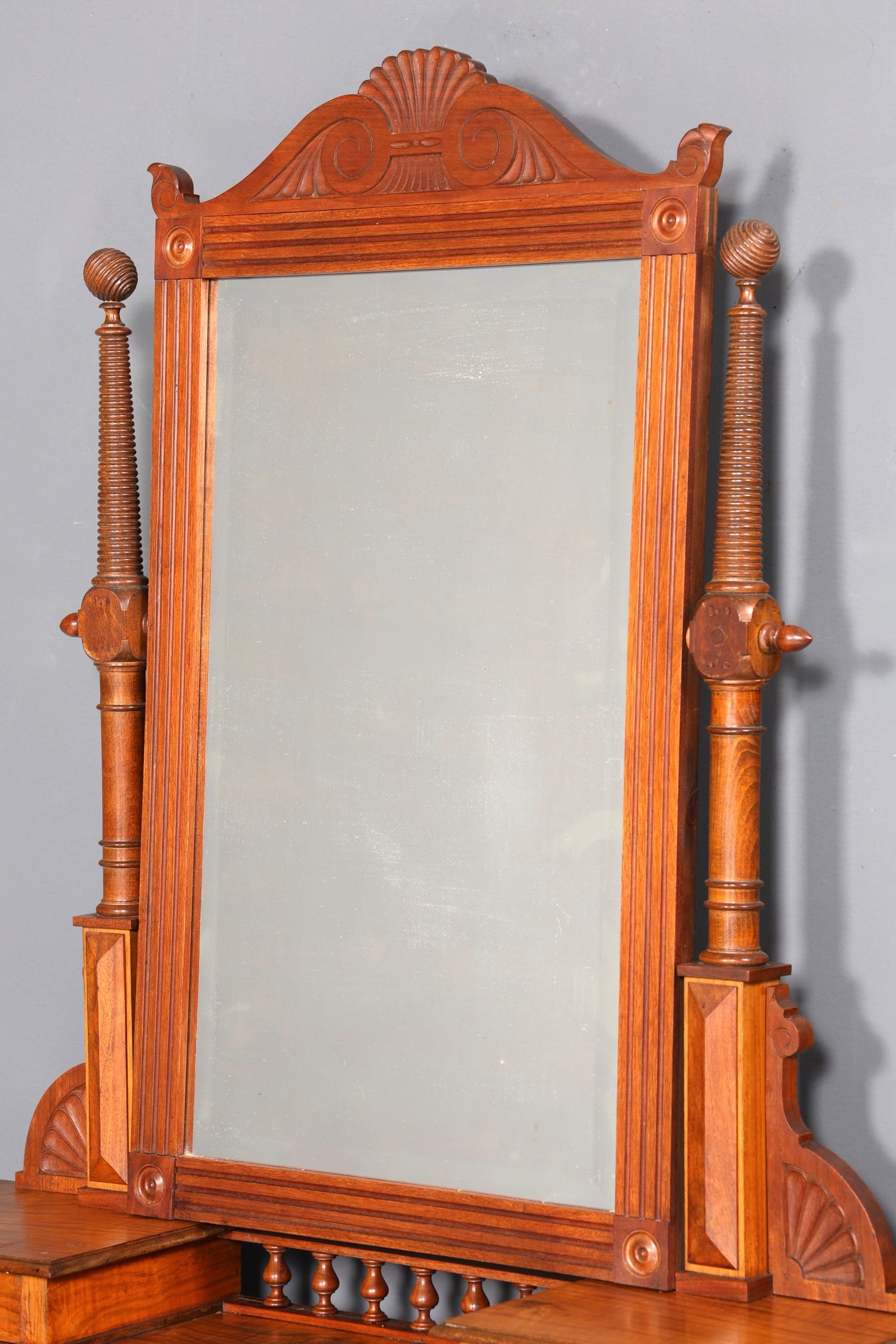 F972 Finish cm Traumhafte Louis Philippe Kommode mit Spiegelaufsatz Gründerzeit Holz Schrank Antik Flurschrank um 1880