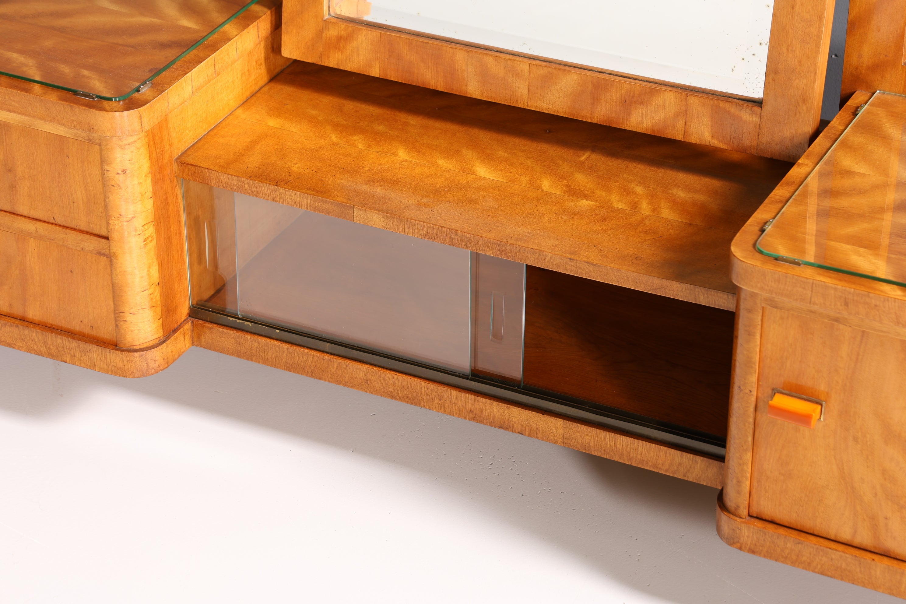 Wunderschöne Art Deco Spiegelkommode Antik Sideboard mit Spiegel Frisierkommode Vitrine