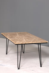 Wunderschöner Couchtisch mit Marmorplatte Tisch mit Hairpin Legs Ablagetisch