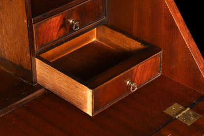 F973 Finish cm Wunderschöner Englischer Sekretär Büro Aufsatzsekretär Antik 60S Vitrinen Schrank UK