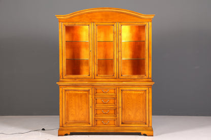 Traumhafte Original Selva Vitrine Kirschholz Buffet Bibliothek Antik Stil Schrank Geschirrschrank Italienische Möbel