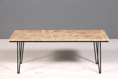Wunderschöner Couchtisch mit Marmorplatte Tisch mit Hairpin Legs Ablagetisch