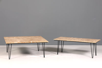 Wunderschöner Couchtisch mit Marmorplatte Tisch mit Hairpin Legs Ablagetisch