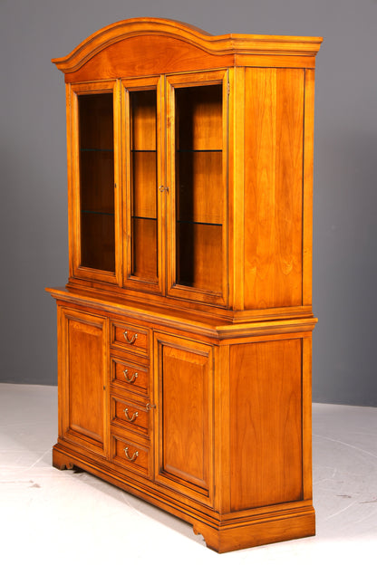 Traumhafte Original Selva Vitrine Kirschholz Buffet Bibliothek Antik Stil Schrank Geschirrschrank Italienische Möbel