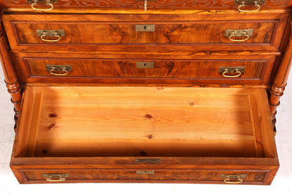 Commode onirique Gründerzeit, buffet antique Art Nouveau, commode, coffre à linge