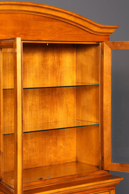 Traumhafte Original Selva Vitrine Kirschholz Buffet Bibliothek Antik Stil Schrank Geschirrschrank Italienische Möbel