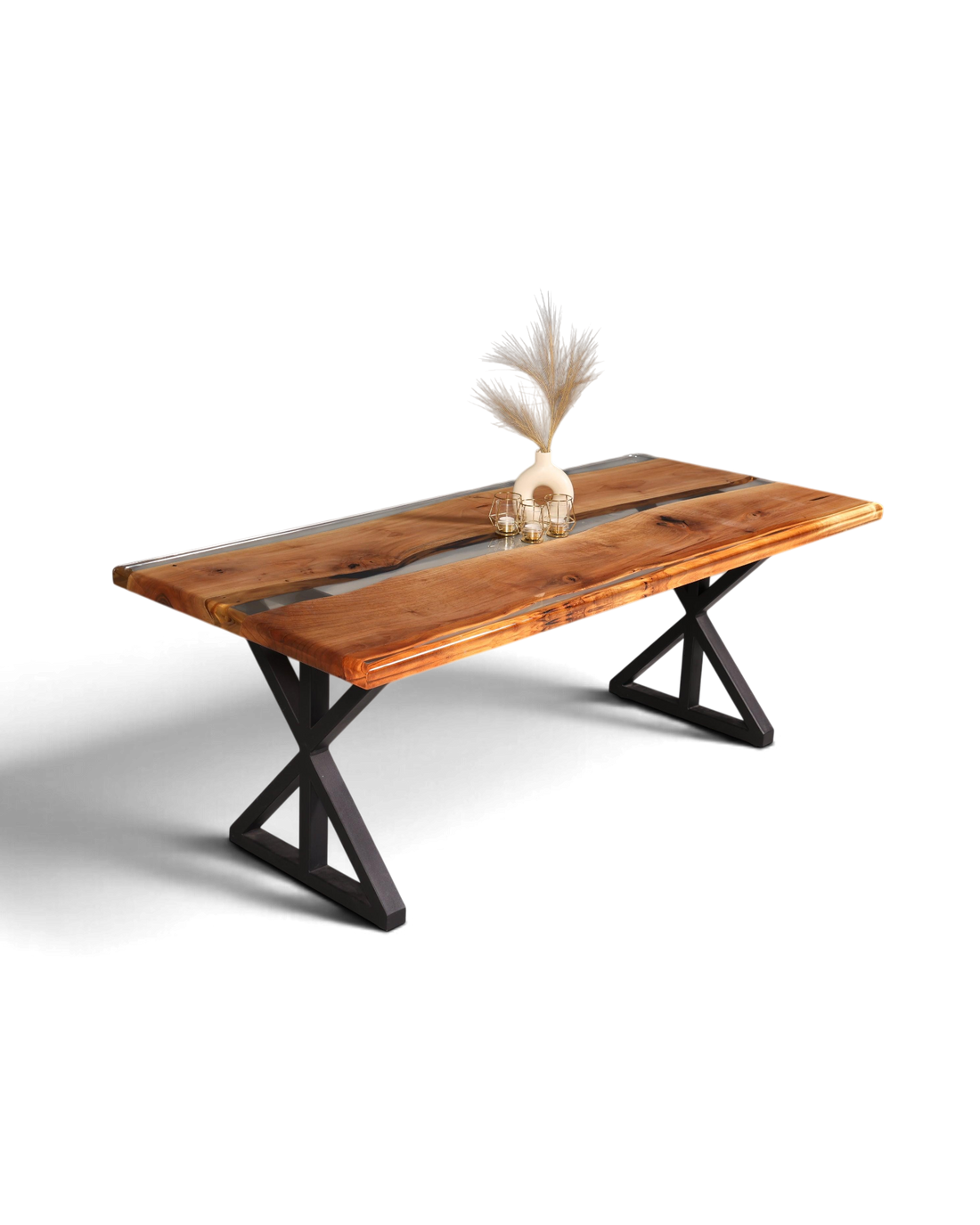 Wunderschöner Epoxidharz Tisch 200-90cm Nussbaum Esszimmer Tisch River Table Küchentisch