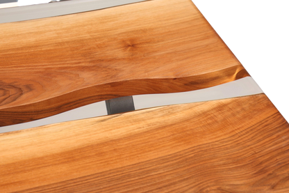 Einzigartiger Epoxidharz Tisch 180-90cm Nussbaum Esszimmer Tisch River Table Epoxy Küchentisch