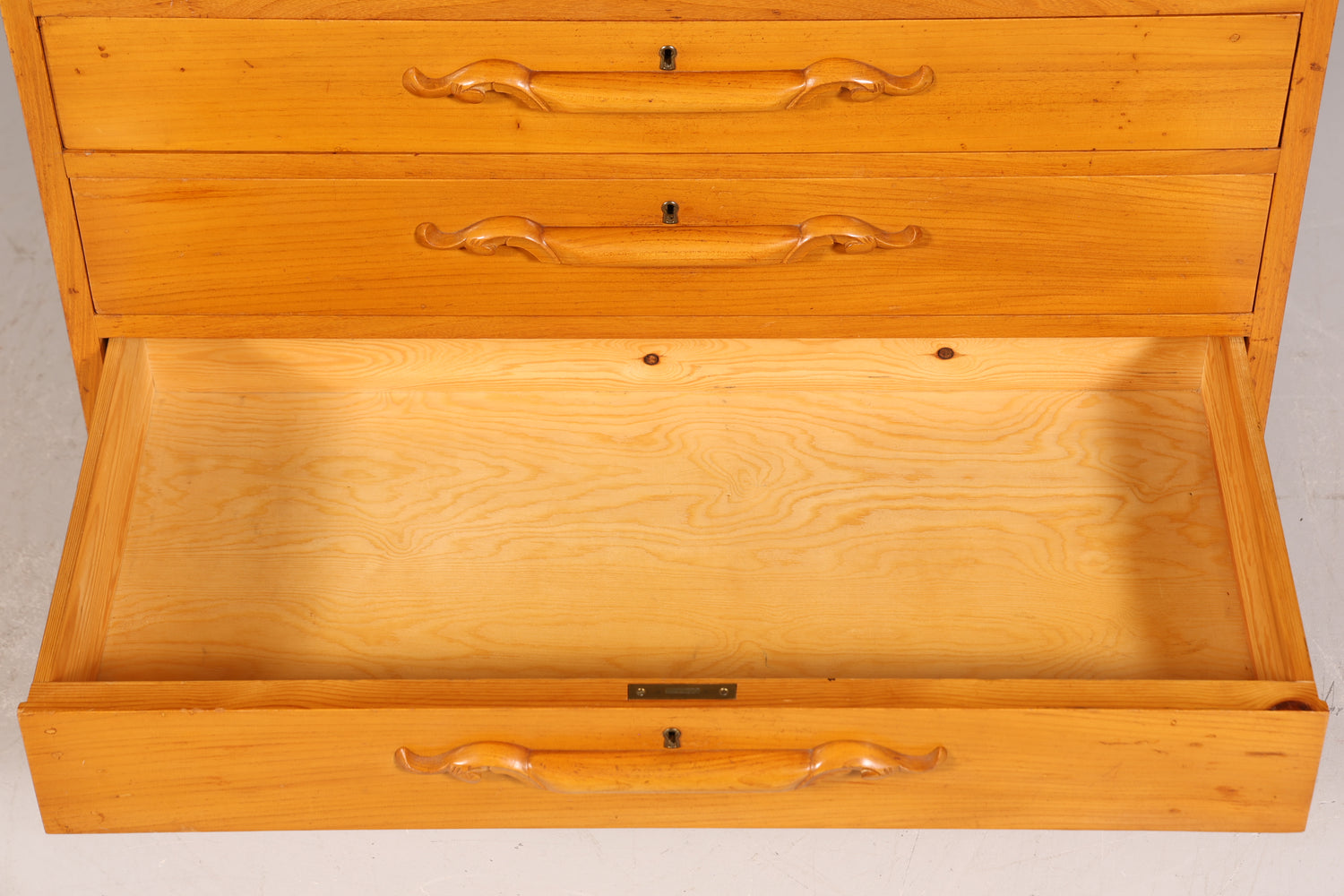 Stilvoller Sekretär um 1930 Büro Kommode Kirschholz Sekretär Schreibtisch Kommode