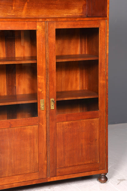 Traumhafte Jugendstil Vitrine Eiche Bücherschrank Antik Schrank Geschirrschrank Glasvitrine um 1900 Vintage