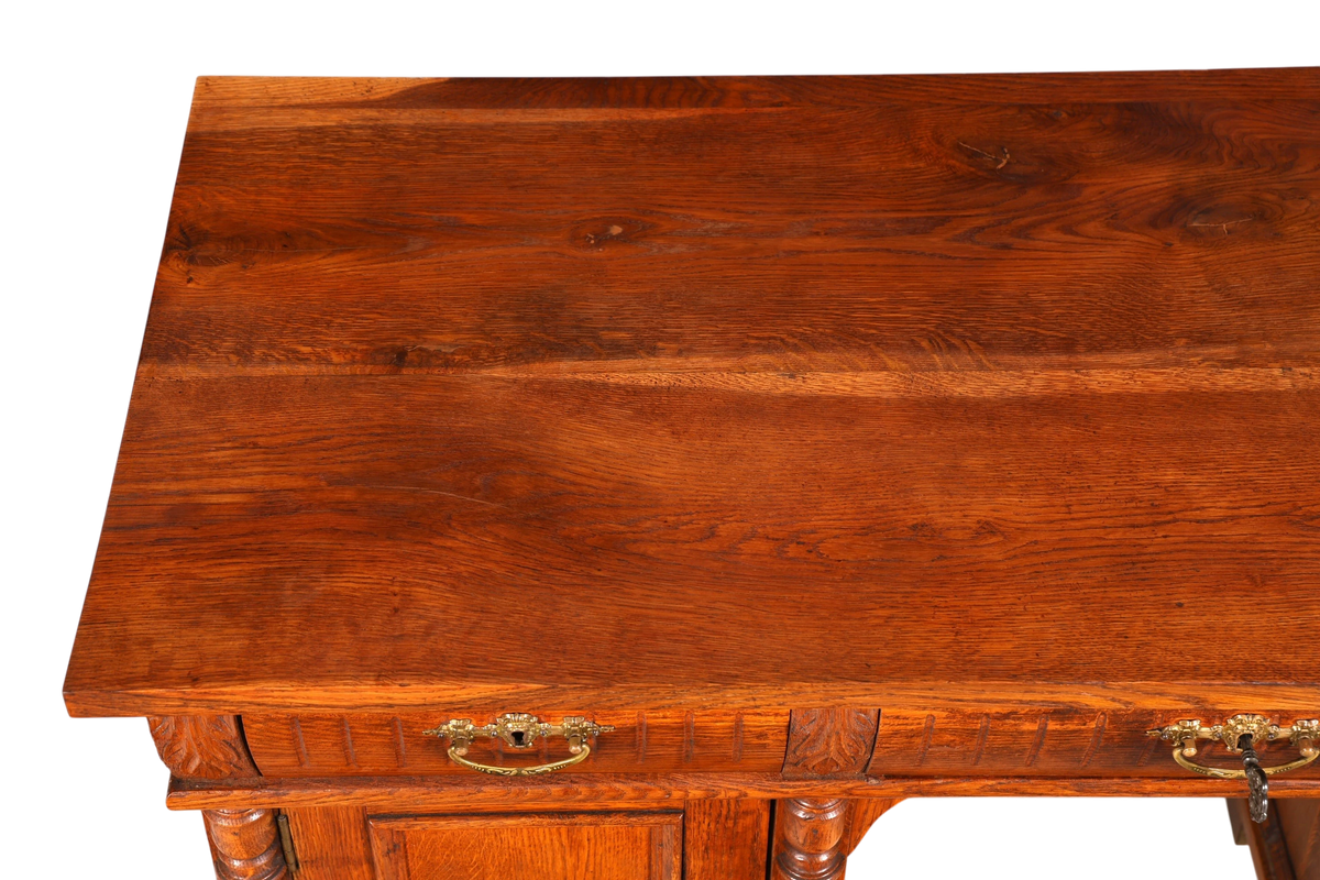 Traumhafter Gründerzeit Schreibtisch Jugendstil Bürotisch echt Holz Antik Office Desk