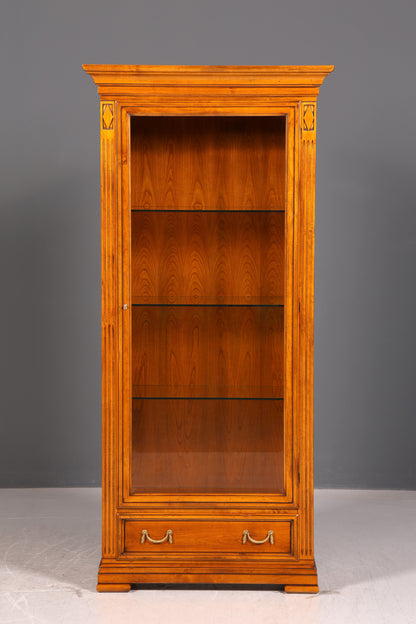 Traumhafte Original Selva Villa Borghese Vitrine Kirschholz Antik Stil Glasvitrine Geschirrschrank Italienische Möbel