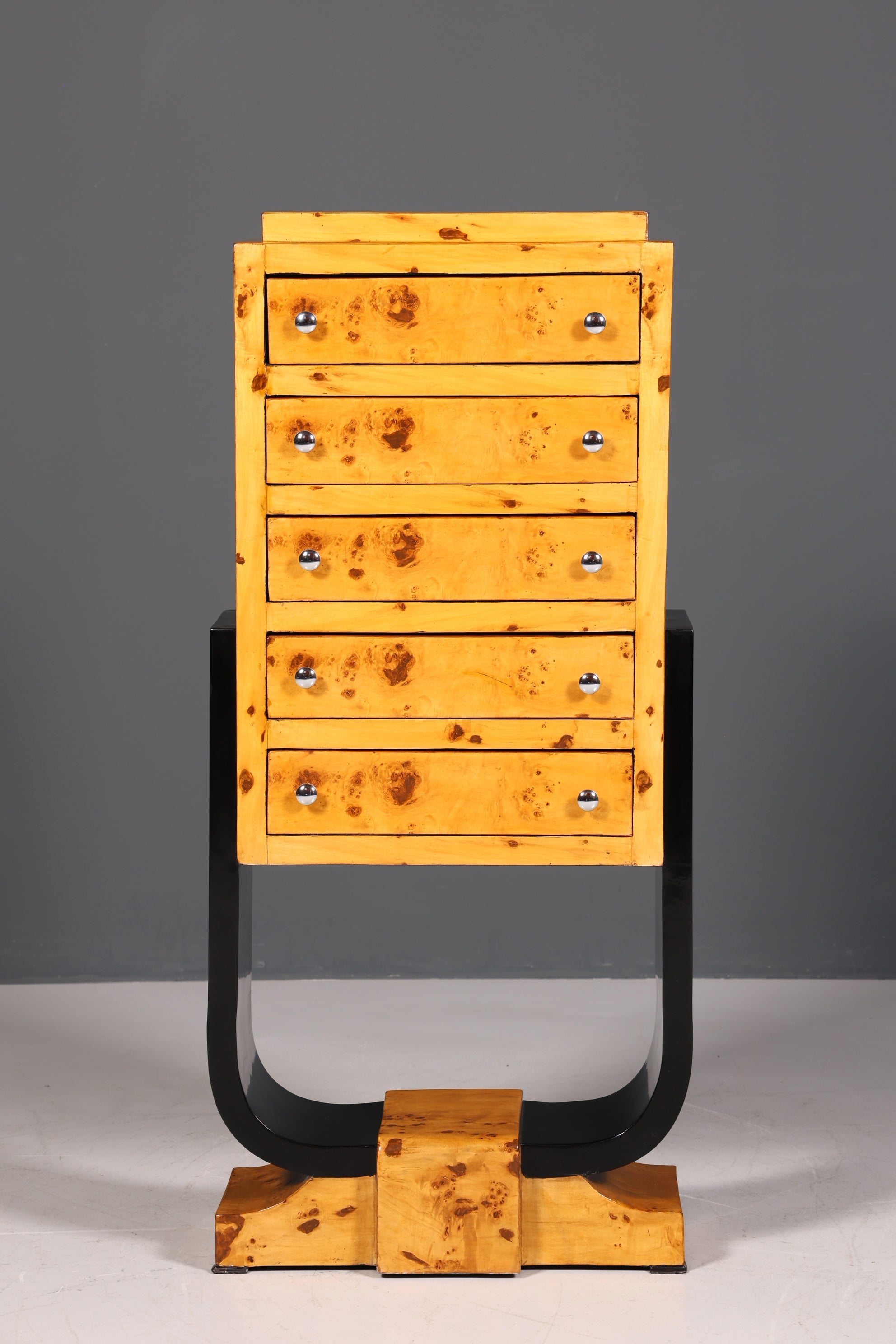 Commode haute de style Art déco onirique, style Biedermeier, Vertiko, commode