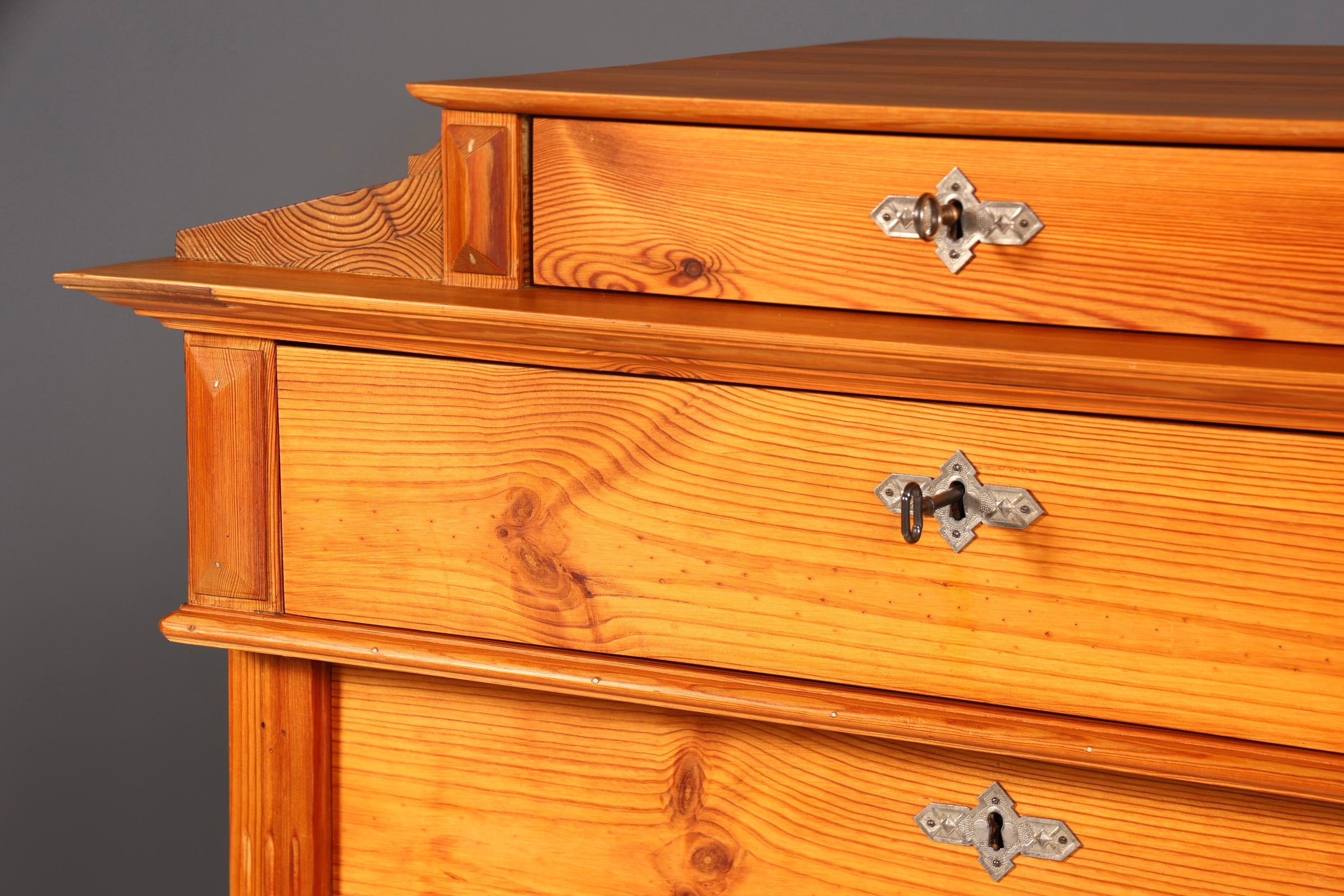 Wunderschöne Gründerzeit Kommode Antik Weichholz Jugendstil Vertiko Chiffoniere Schubladenkommode