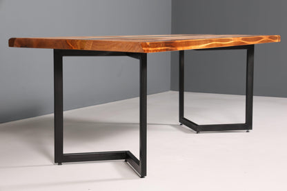 Wunderschöner Epoxidharz Tisch 220-90 cm Epoxy Nussbaum massiv Holz Esszimmer Tisch