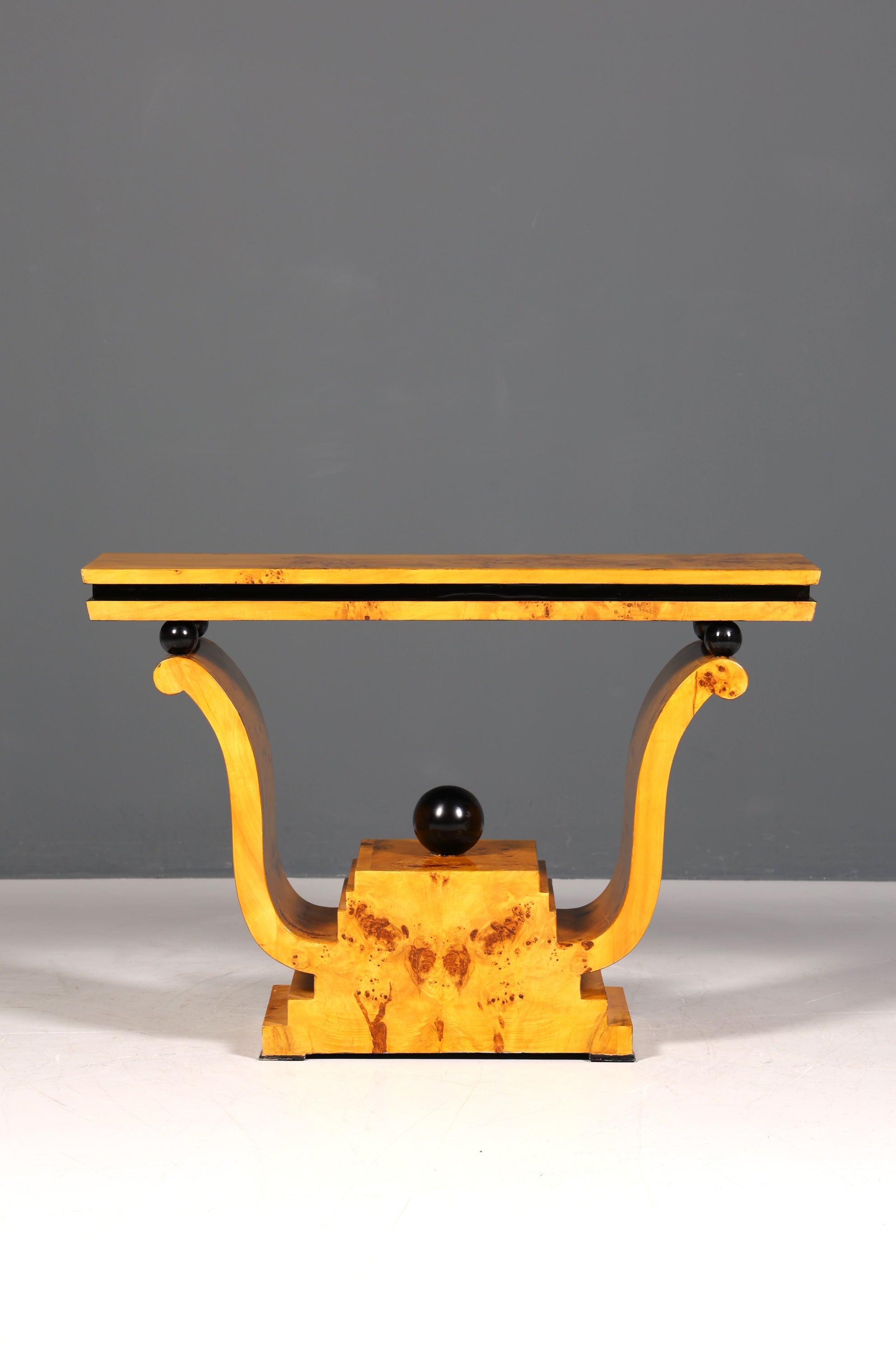 Console murale Art déco en bouleau, étagère d&