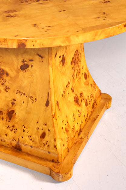 Table de salle à manger ronde de style Art déco, table de cuisine ancienne en bouleau, table de salle à manger