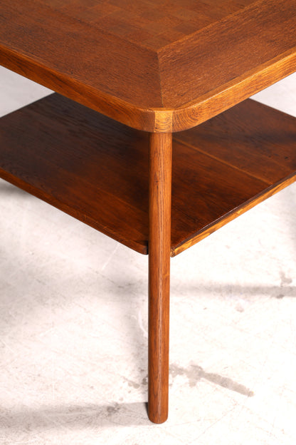Edler Art Deco Beistelltisch Rauchtisch Quadratisch Jugendstil Eiche Ablagetisch Antik Vintage Tisch