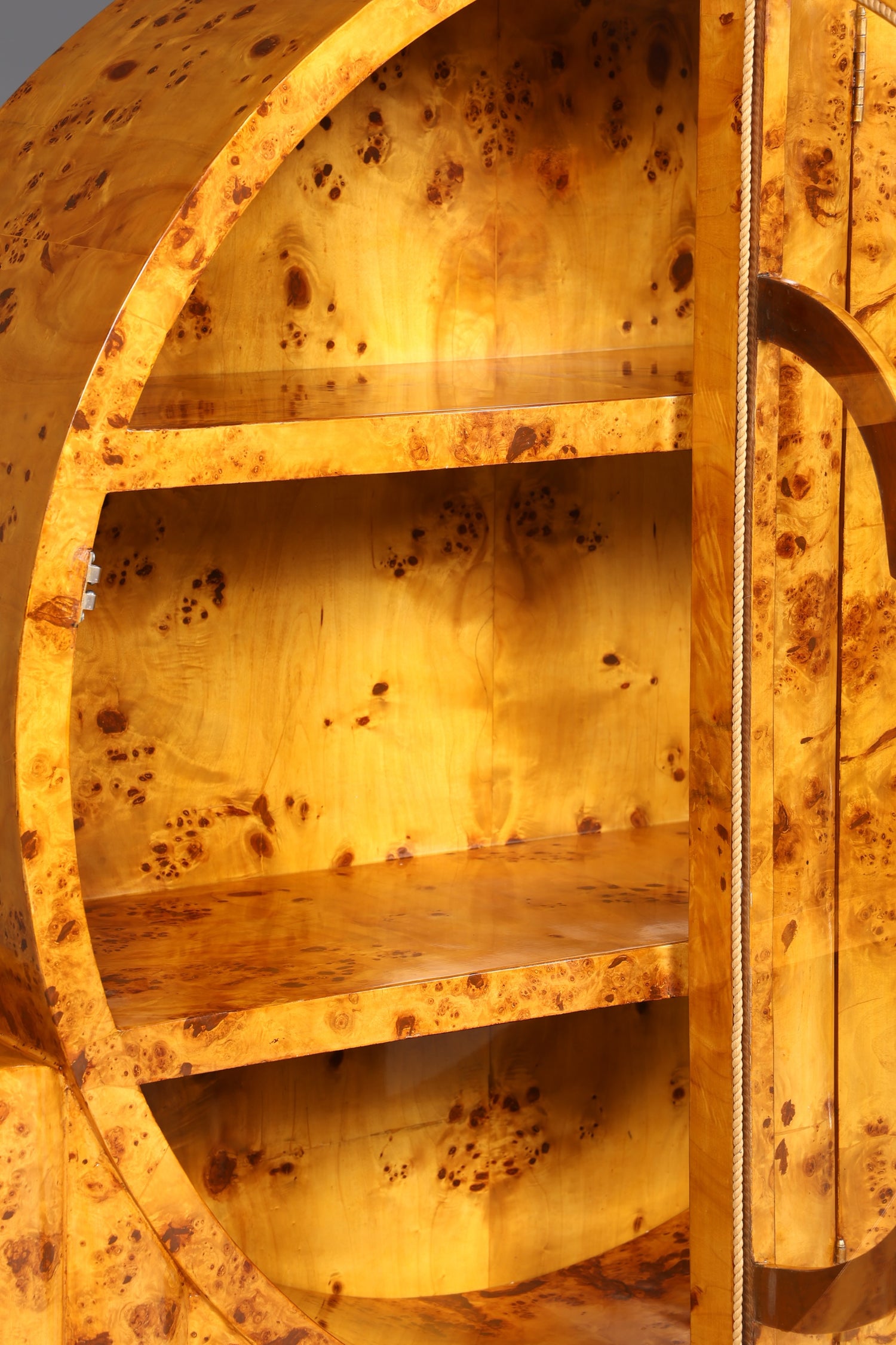 Vitrine impressionnante de style Art déco, bibliothèque, étagère de rangement pour livres, meuble vitré