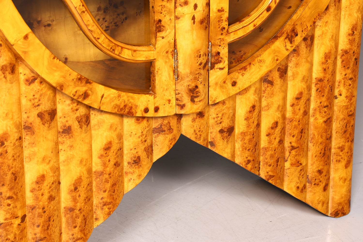 Vitrine impressionnante de style Art déco, bibliothèque, étagère de rangement pour livres, meuble vitré