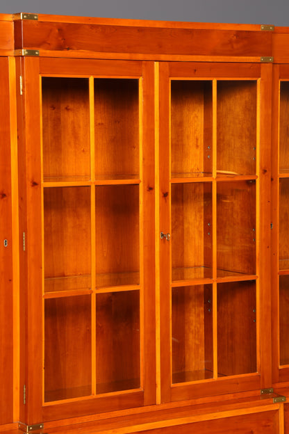 Beeindruckender Maritimer Englischer Vitrinenschrank Bibliothek Bücherschrank Anrichte Buffet Glasvitrine Antik Vintage