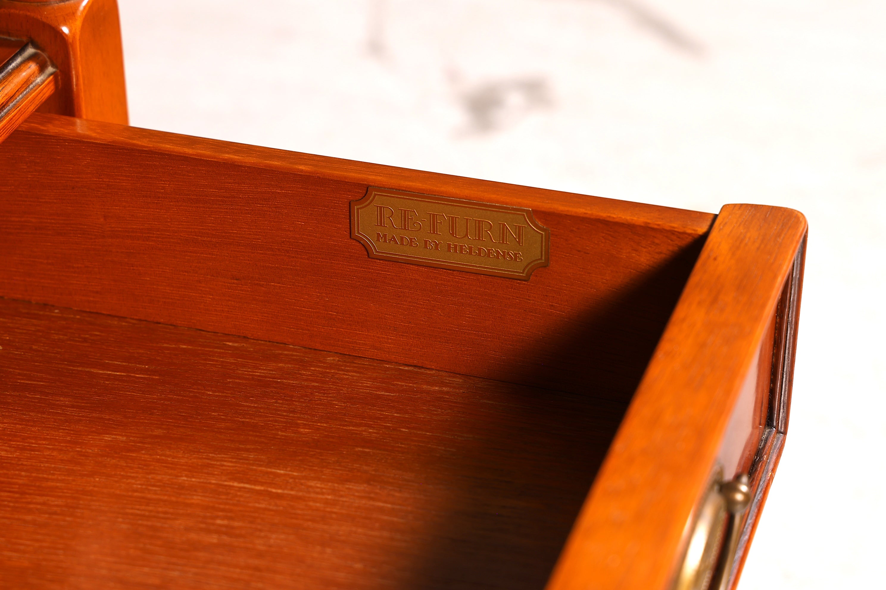 Edler Original Heldense Beistelltisch Eibe Etagere Servierwagen Englischer Rollen Ablagetisch Vintage