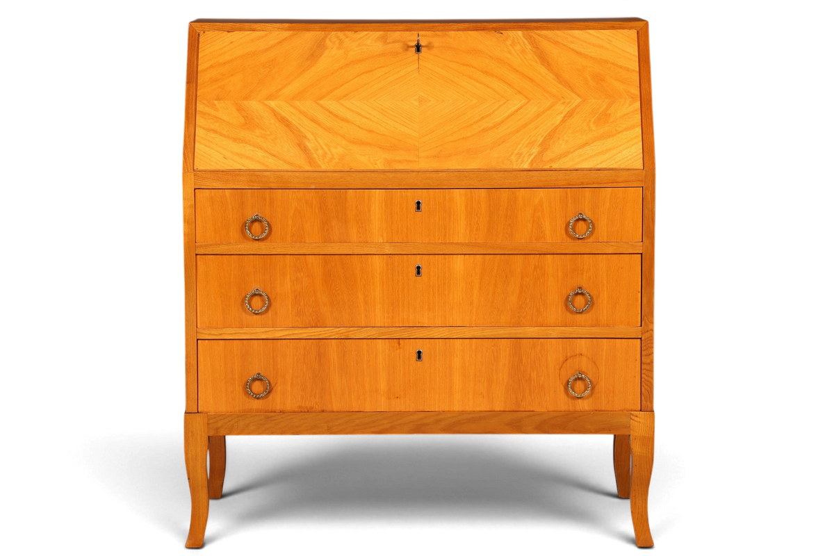 G677 Finish cm Schlichter Mid Century Sekretär Vintage Schreibmöbel echt Holz Kommode Office Secretary (Kopie)