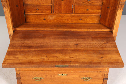 Edler Louis Philippe Sekretär um 1880 Gründerzeit Antik Schrank Chiffoniere Highboard