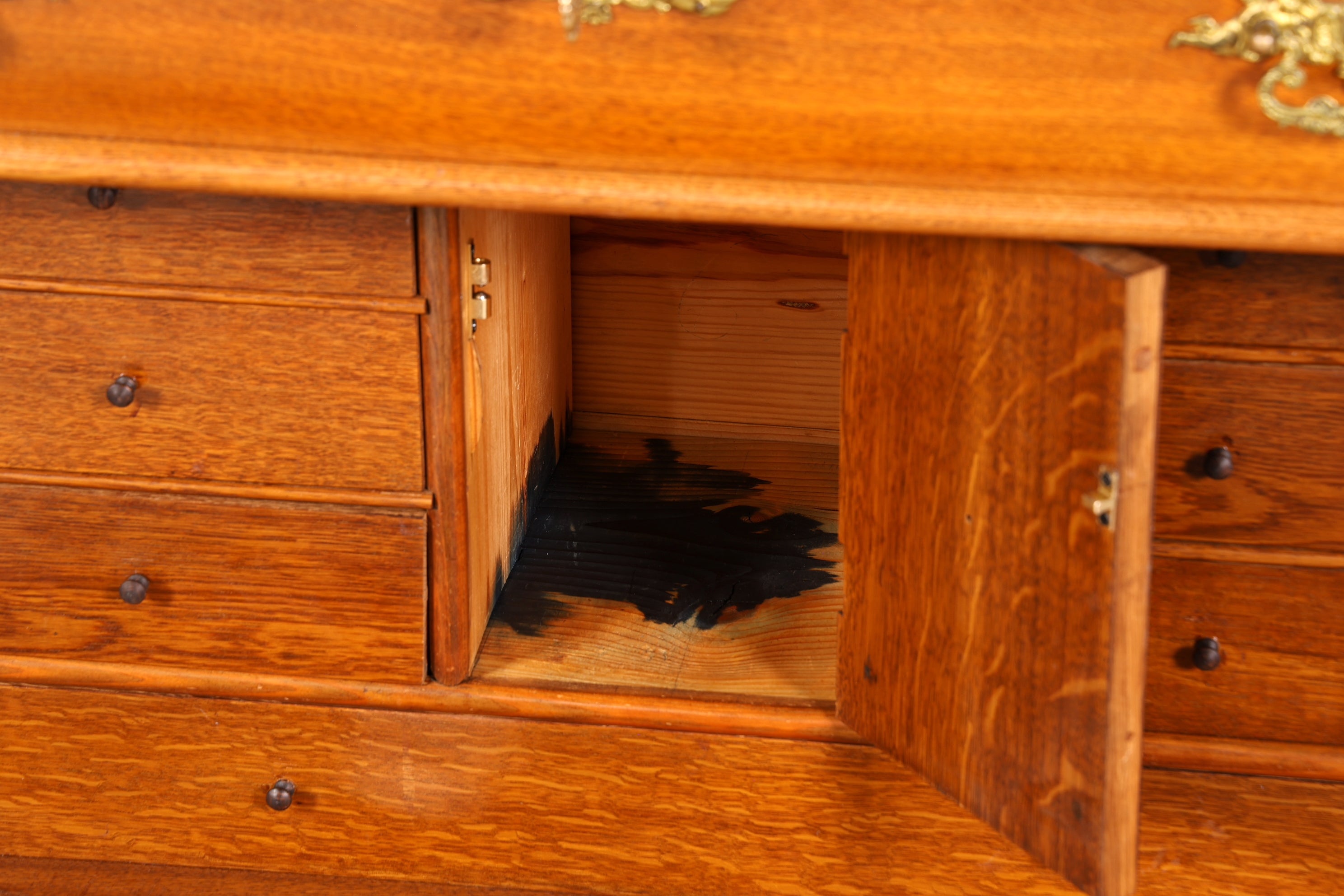 Edler Louis Philippe Sekretär um 1880 Gründerzeit Antik Schrank Chiffoniere Highboard
