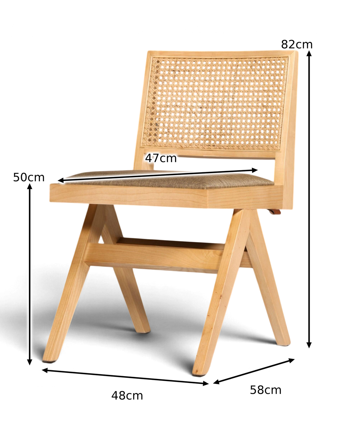 Chaise de salle à manger élégante « Beige Vienne » en osier viennois, chaise de bureau, fauteuil lounge 