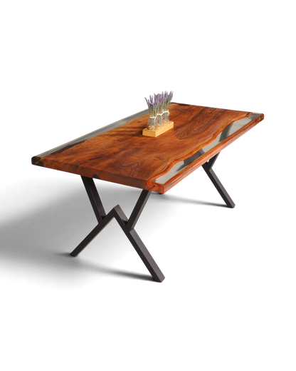 Beeindruckender Epoxidharz Tisch 180-90cm Nussbaum Esszimmer Tisch River Table Epoxy Küchentisch