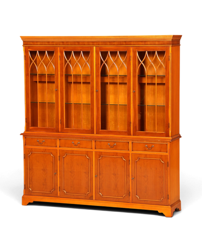 Englische Vitrine Eibe – Bild 1