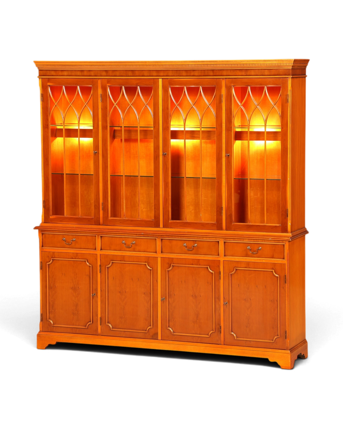 Englische Vitrine Eibe – Bild 2