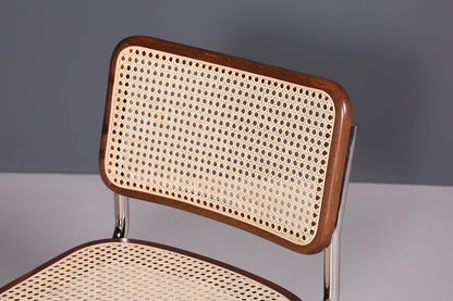 Korbgeflecht Freischwinger Stuhl &amp;quot;Milano&amp;quot; Made in Italy Braun Küchenstuhl Wippstuhl Wiener Geflecht