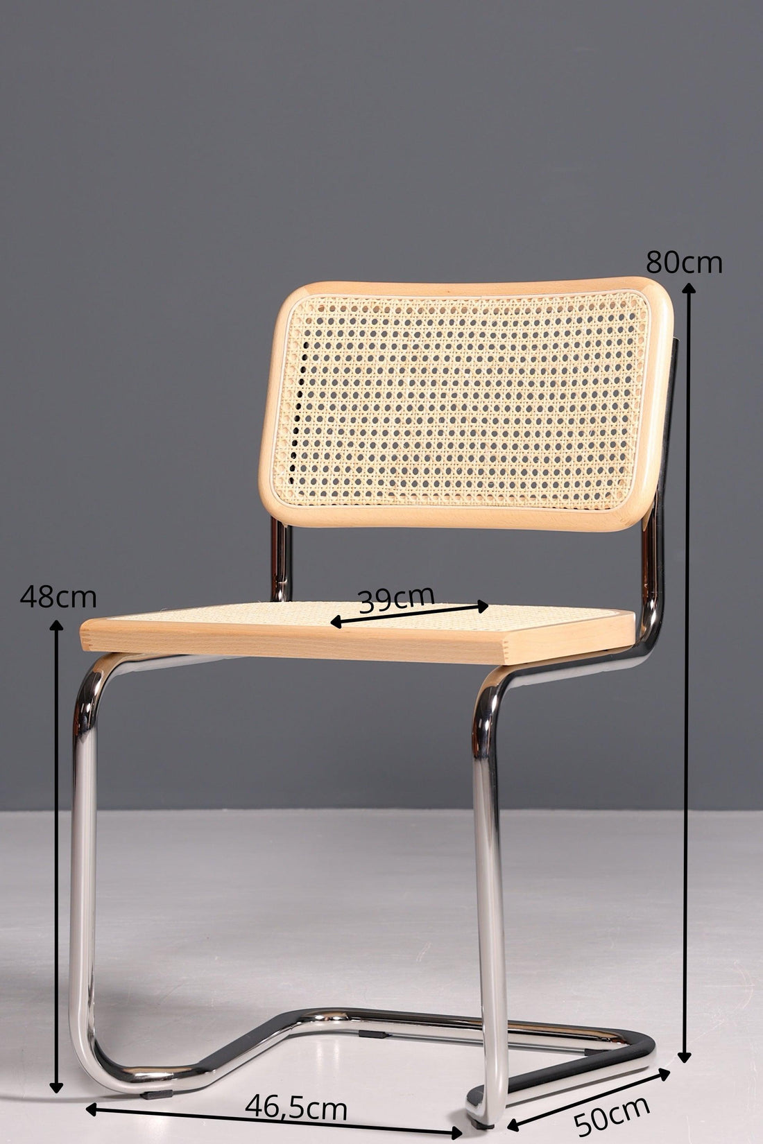 Korbgeflecht Freischwinger Stuhl &amp;quot;Milano&amp;quot; Made in Italy Beige Wippstuhl Küchenstuhl Esszimmer Stuhl
