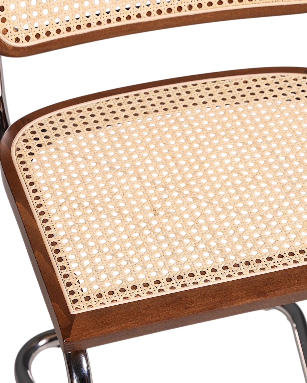 Korbgeflecht Freischwinger Stuhl &amp;quot;Milano&amp;quot; Made in Italy Braun Küchenstuhl Wippstuhl Wiener Geflecht
